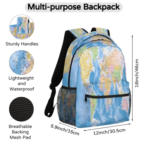 Backpacks Globe World Map School
