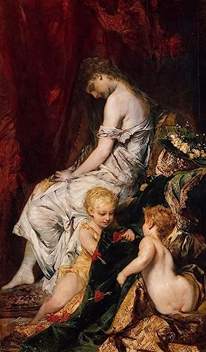 Cuadro sobre lienzo SERENDIPITP del sueño de Hans Makart para decoraciones del hogar de 60x90cm
