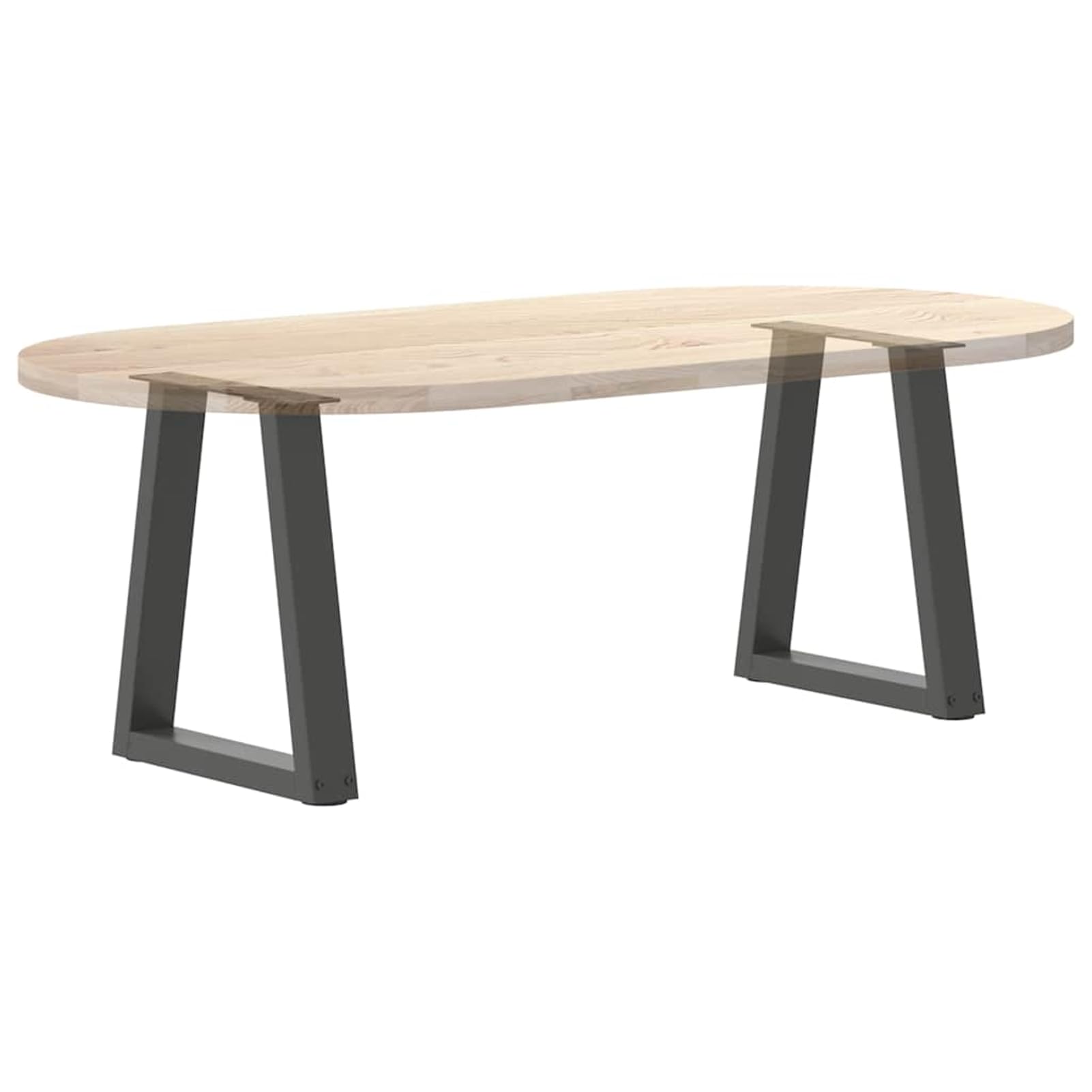 Nogi do stolika kawowego w kształcie litery V, 2 sztuki, 38 x (42 – 43,3) cm, antracytowe, ze stali malowanej proszkowo – z poziomowaniem z tworzywa sztucznego, odpowiednie do stolika kawowego