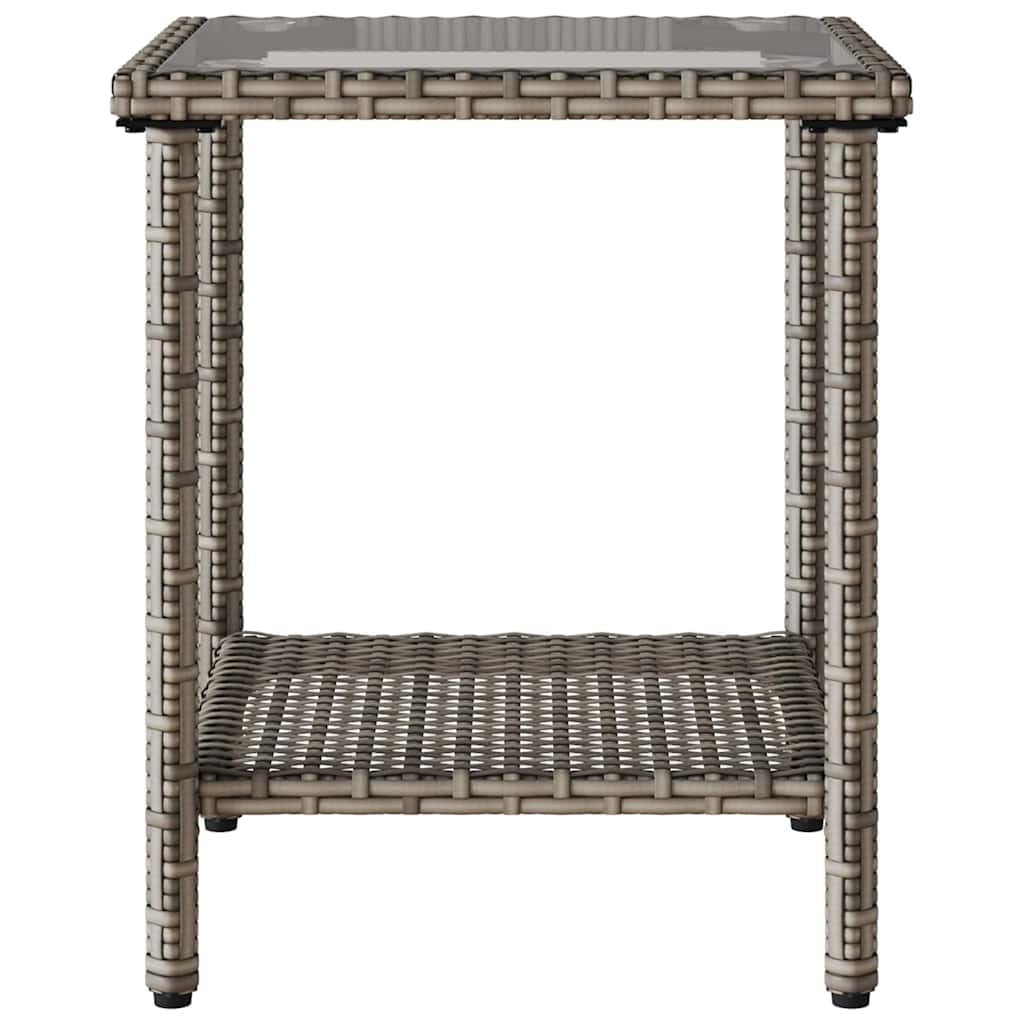 vidaXL Divano da Giardino con Tavolo e Cuscini a L Grigio Polyrattan, Divano da Esterno, Divano da Esterno a L, Divano angolare da Giardino