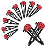 20 Pcs Ladybug Hair Clips Red Ladybug Bows Cute Cartoon Hair Barrettes for Girls Resin Animal Hairpins for Girls and Women Girl Hairs Accessories Snap Barrettes