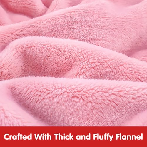 Image of Waitu Wearable Blanket for Kids, Wearable Blanket Hoodie Gifts for Teens Girls and Boys, Warm Blanket Sweatshirt for Teenage, Hoodie Blanket with Sleeves - Bright Pink