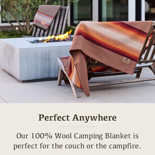 Image of 100% Wool Blanket Camping, 60 inchx84 inch Large Warm Blankets for Winter, Bronco