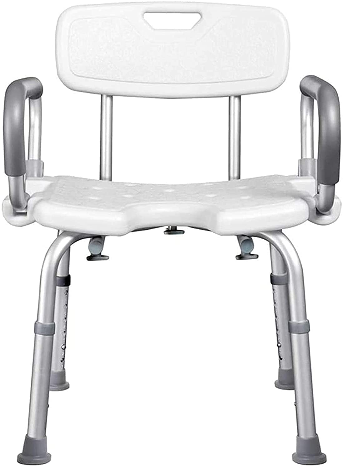 X&Z-XAOY Banco De Transferencia De Asiento Acolchado, Taburetes De Baño, Silla De Ducha con Brazos Y Espalda, Asiento De Baño Ajustable De Altura, Anti Patinaje Y Sin Deslizamiento