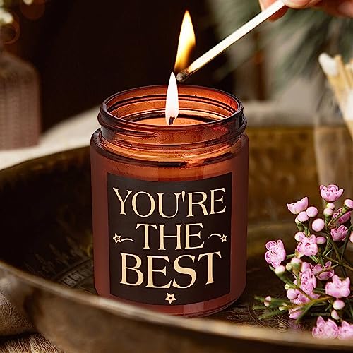 You're The Best Candles - Awesome Birthday Gifts for Women Mom Wife Sister Girlfriend Best Friend - Gift for Men Husband Son Dad Coworker Nurse Boss - Relaxing Gift, Stress Relief Soy Candle - Image 4