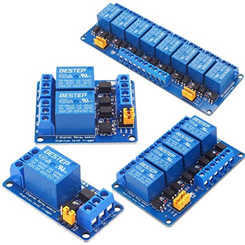 3V 1/2/4/8 Channel Relay Module - Dual Optocoupler Isolation, High & Low Level Trigger (3.3V)