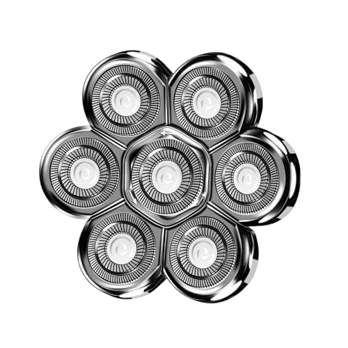 7D Blade Head Shaver Replacement Heads Compatible with SHPAVVER Detachable Head Shavers MS-672,MS-687,MS-686,Shaver Head Not Magnetic.