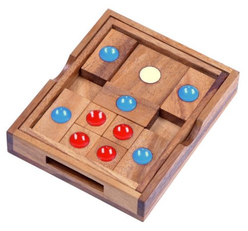LOGOPLAY Khun Phan Size L - Sliding Game - Thinking Game - Puzzle Game - Wooden Patience Game, Red-brown, large - Image 2