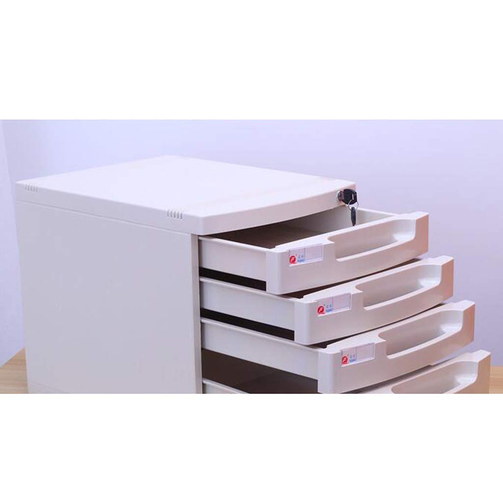 Armadietto da scrivania in legno massello con serratura 1 cassetto scatola di immagazzinaggio organizzatore per ufficio Armadio dati in legno Mobile piatto Archiviazione documenti sicura