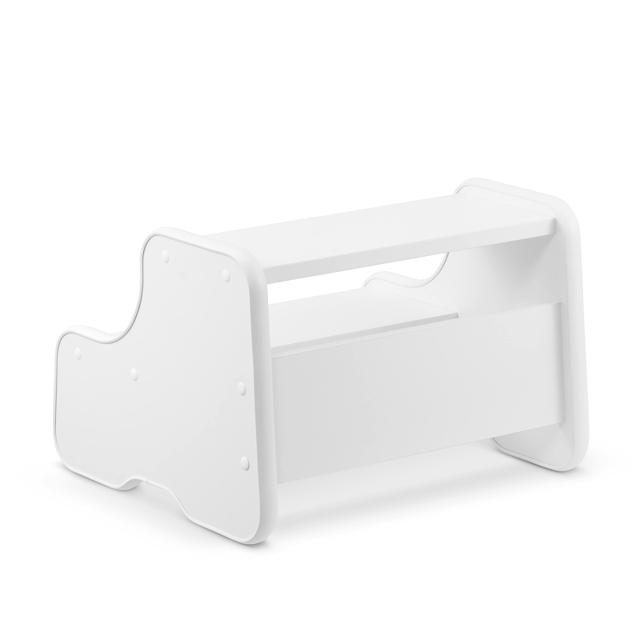 defiPad Taburete de Madera con 2 peldaños, Taburete de Madera para niños, Taburete para escaleras, Muebles Infantiles para baño, Cocina, habitación Infantil a Partir de 2 años, Taburete de Inodoro