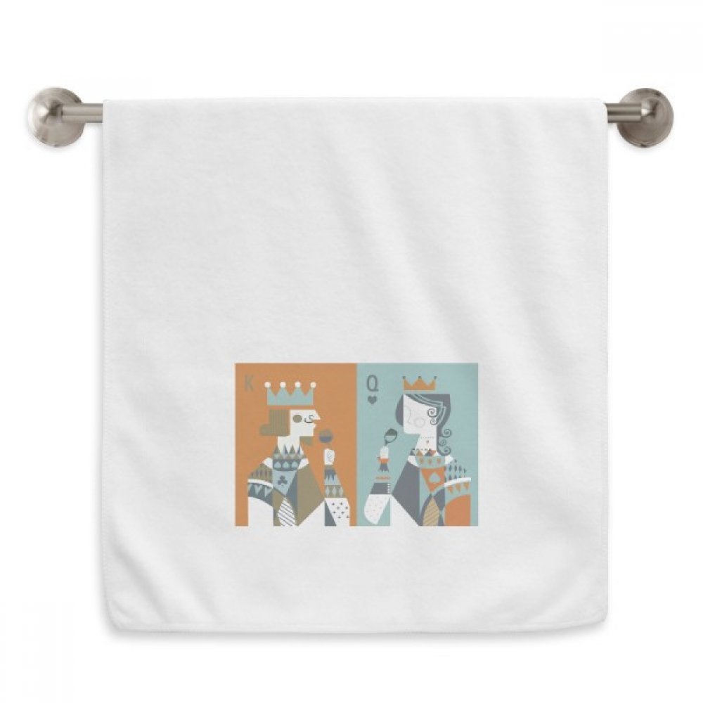 Serviette débarbouillette motif cartes K Q pour sublimer votre salle de bain