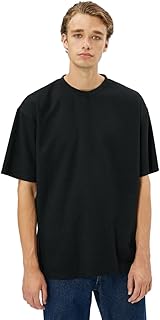 KOTON mens Textured Crew Neck Basic Short Sleeve T-Shirt T-Shirt (pack of 1)