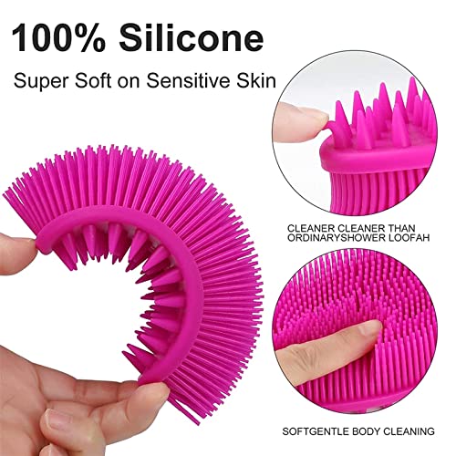 Brosse shampooing silicone bain douche et peigne massage cheveux vert