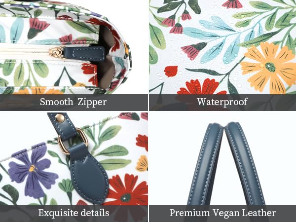 Image of Tote bags for women, tote purse, nylon tote bag, with zipper and pockets, waterproof