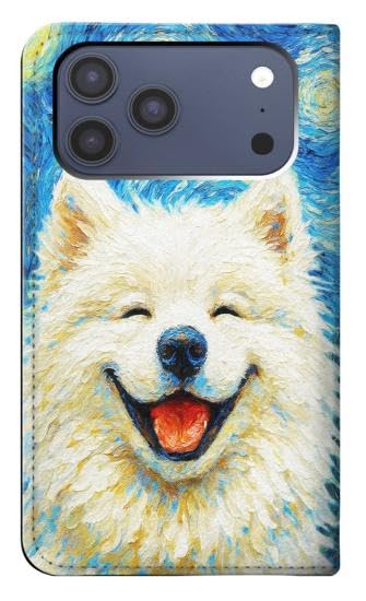 Housse cuir iPhone 17 Pro Max Van Gogh protection premium à rabat