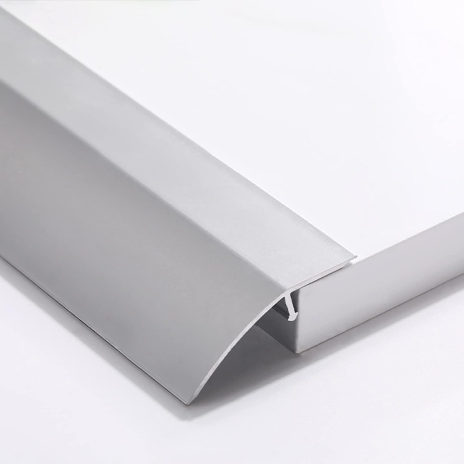 Remys Silver Edging Trim Strip Wood To Tile,Transition Strip Flooring Transition Strips Carpet To Wood, Edge Decoration Wood To Laminate, Cuttable & Dirt-Resistant(Silver)