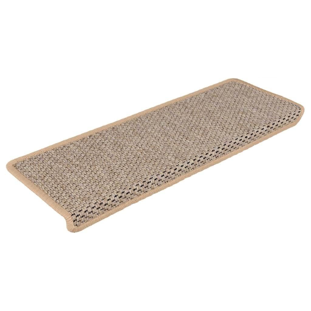 Tapis d'escalier Autocollants 30 pcs Beige Clair 65x21x4 cm revêtement antidérapant Protection sécurité Contre Chute intérieur extérieur Bois carrelage