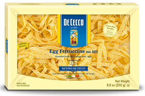 De Cecco Egg Pasta, Egg Fettuccine No.103, 8.8 Ounce (Pack of 4)