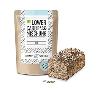 Organic Workout Lower-CARB-bakmix – biologisch, paleo, glutenvrij, alternatief voor eiwit en rood, rijk aan zuurstoffen, zonder suikertoevoeging, zonder granen, lage koolhydraten