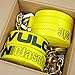 VULCAN Winch Strap with Chain Anchor - 2 Inch x 27 Foot - 4 Pack - Classic Yellow - 3,600 Pound Safe Working Load