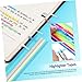 FUNOMOCYA 8-Pack Highlighter Tape Strips Removable Page Markers for Annotating Books Long Short Sticky Book Tabs for Office and School Supplies