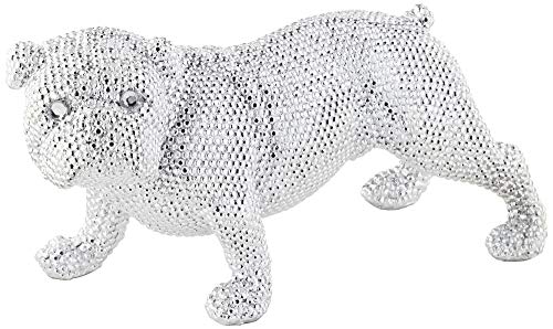Studio 55D Silver Standing Bulldog 15 3/4" Wide Sculpture #TOP1