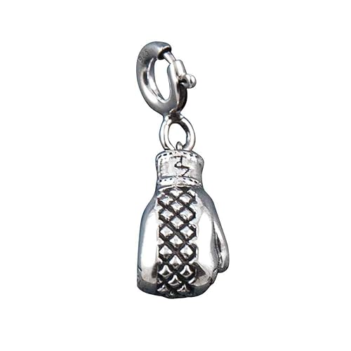 Fourseven Jewellery 925 Sterling Silver Charm, Boxing Glove Charm Pendant (Small Locket Chain), Fits in Bracelets and Necklace for Women and Men (Gifts for Wife, Men & Girlfriend) (Best Gifts for Valentine Day)