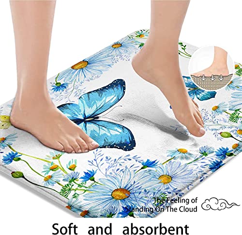 4-teiliges Blumenduschvorhang-Set mit rutschfestem Teppich, Toilettendeckelabdeckung Badematte wasserdichtem… – Bild 6