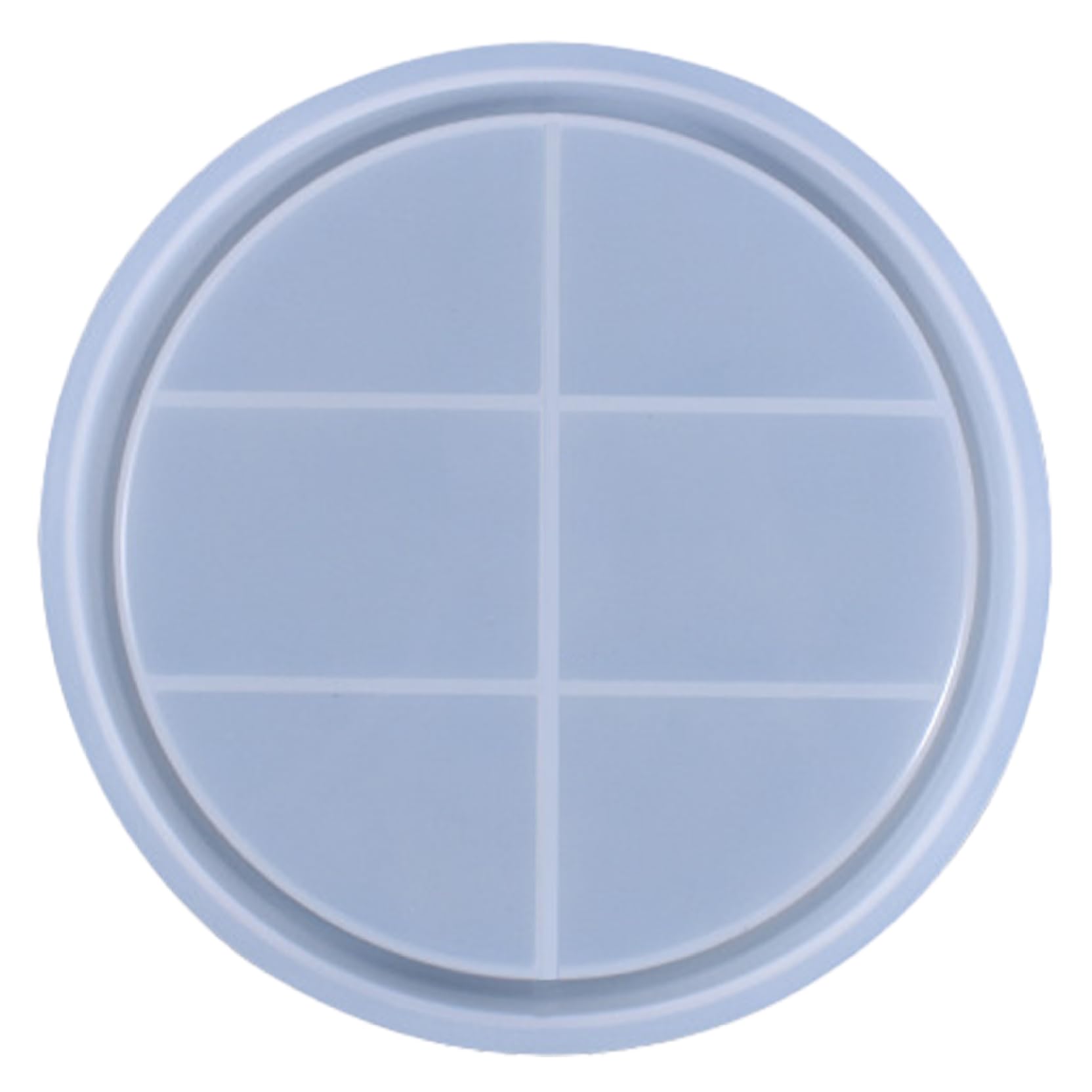 Tsawntd Silicone Tray Mold 7.3 inch Round Rolling Tray Mold Non-stick Silicone Moulds for Resin Reusable Epoxy Molds for DIY Craft, Jewelry Trinket Dish Epoxy Molds Moulds for Resin