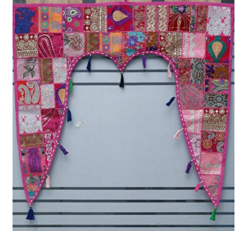 Cenefa india de patchwork Trade Star para ventanas y decoración hecha a mano de salas de estar
