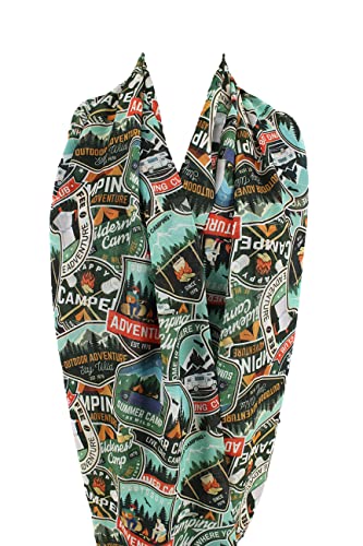 Etwoa's Camping Design Infinity Scarf Circle Scarf Loop Scarf2