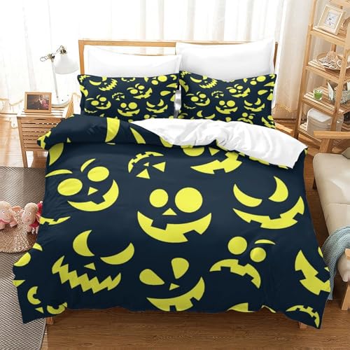 Housse de couette citrouille 3D microfibre infroissable 260x220 - 2