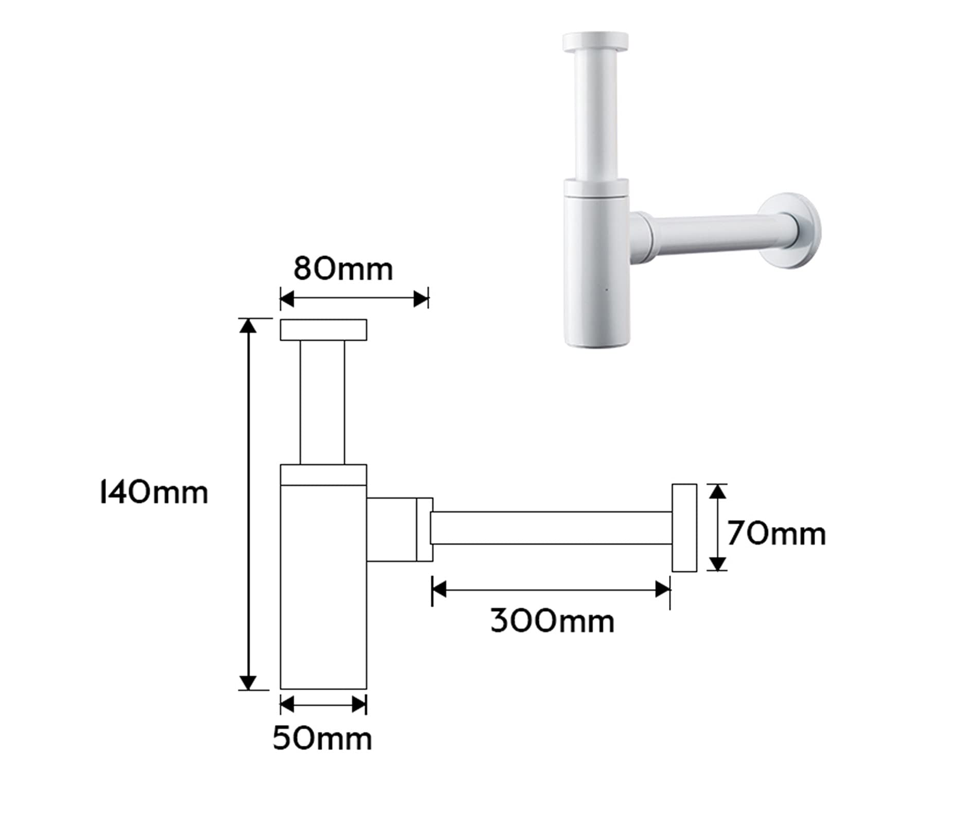 Lavabo Blanco Desagüe emergente Desagüe de Botella de Acero Inoxidable Desagües de sifón para Lavabo de baño con Kit de desagüe emergente F82-6 Exquisito