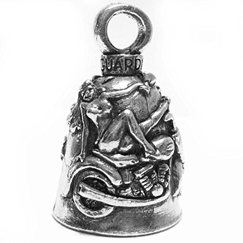 Guardian Biker Betty V Twin Motorcycle Biker Luck Gremlin Riding Bell or Key Ring