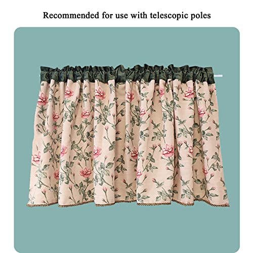 Cortinas florales elegantes para ventanas de cocina y cafetería con caída fluida 8