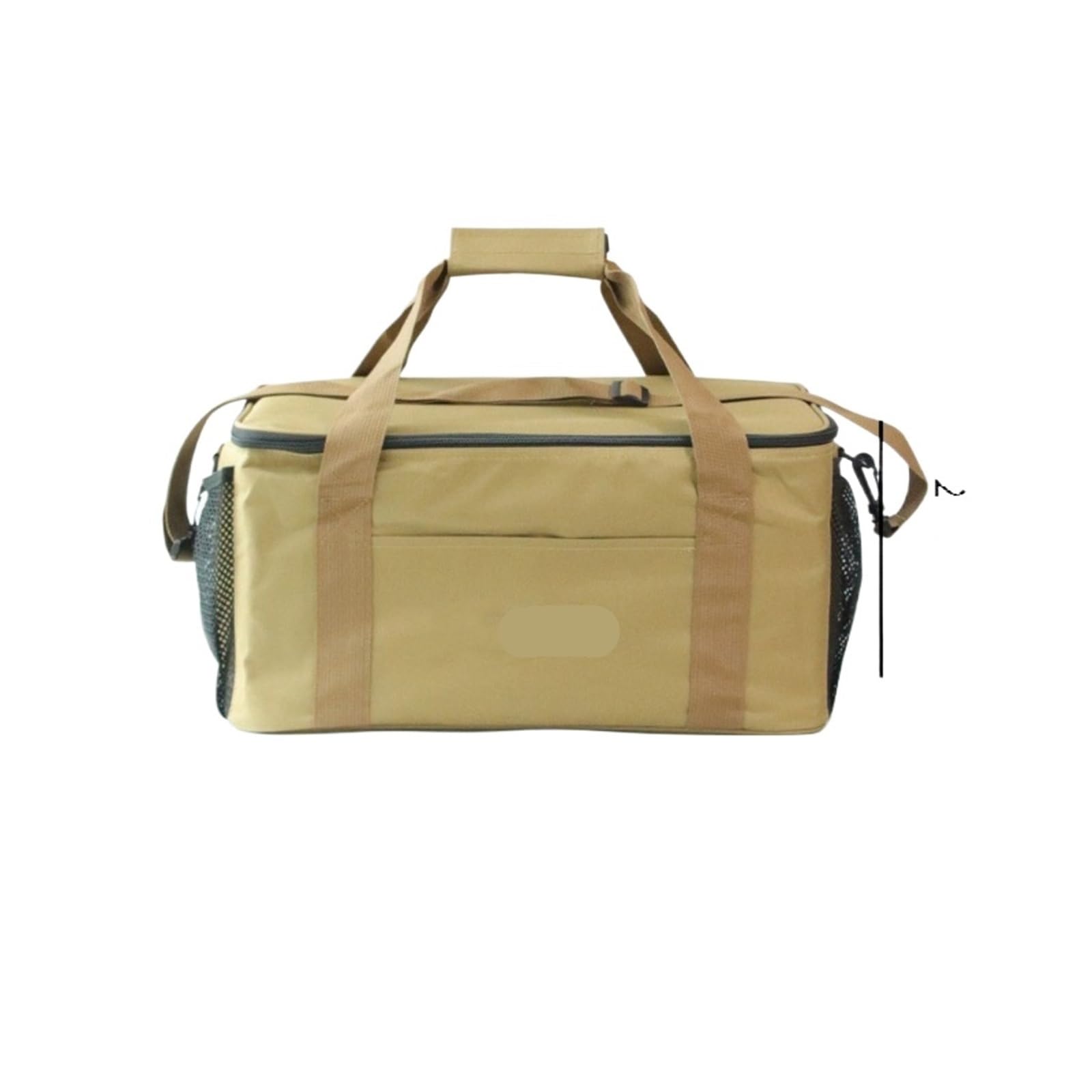 Generisch Wasserdichte tragbare Aufbewahrungstasche, Thermokühler-Design, Reisegeschirr, großes Fassungsvermögen, Handtasche, Picknick(Khaki)