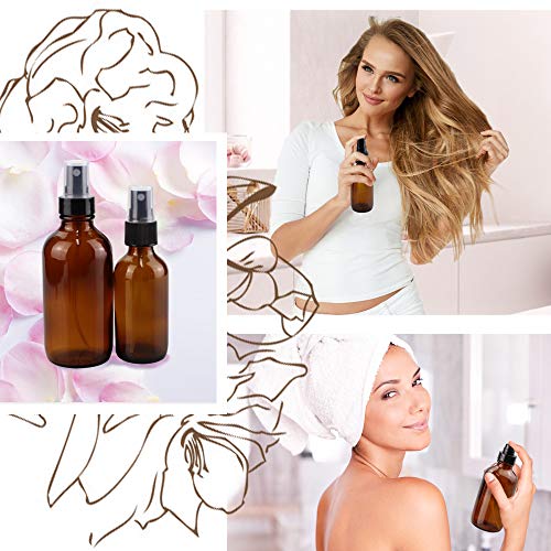 BonyTek Glass Spray Bottle Kit×12 (2×16oz, 2×4oz, 8×2oz), 12×10ml Roller Bottles, Anti UV, Multi Size and Versatile… - Image 6