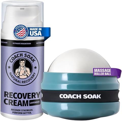 Coach Soak Massage Roller Ball & Magnesium Lotion Bundle - Lavender Scent