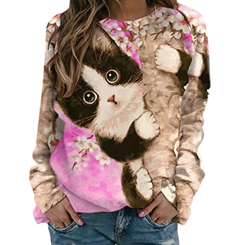 maiduoduo01 Blusas quentes, moletom feminino com capuz estampado, gola redonda, pulôver moderno, par