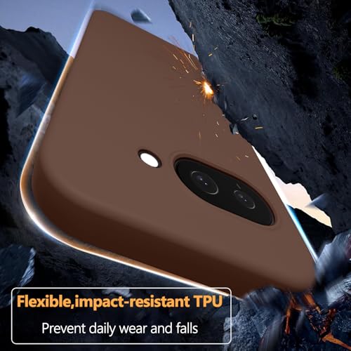 Image of X-level for Google Pixel 9A Case Slim Fit Soft Flexible TPU Ultra-Thin Grip Matte Finish Coating Phone Back Cover, Light Shockproof Protective Pixel 9A Phone Case for Women Men-Brown