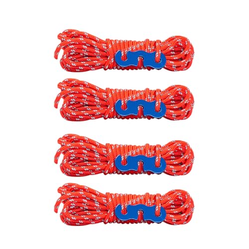 TTTLLNN 4pack Reflective Outdoor Rope Climbing Security Tent Rope Outdoor Guylines Rope Enhancing Nighttimes