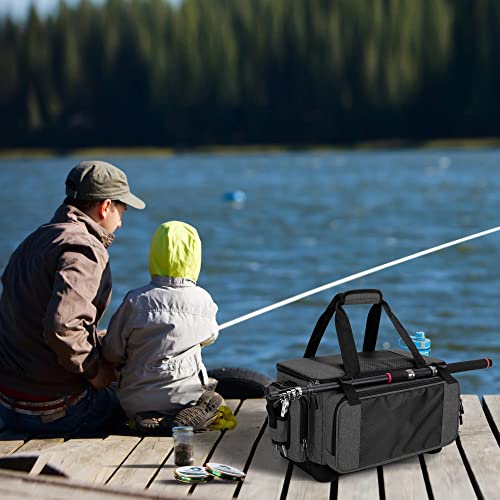 DSLEAF wasserdichte Angeltasche, Angelgerät Box Tasche mit rutschfestem Boden Geeignet für 3500/3600/3700 Tackle Box… – Bild 7