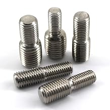 20 Pieces M8x15 to M12x15 Double End Threaded Stud Screw Bolt Stainless Steel 304 Converter Reducing Bolt Adapter Conversion Screw