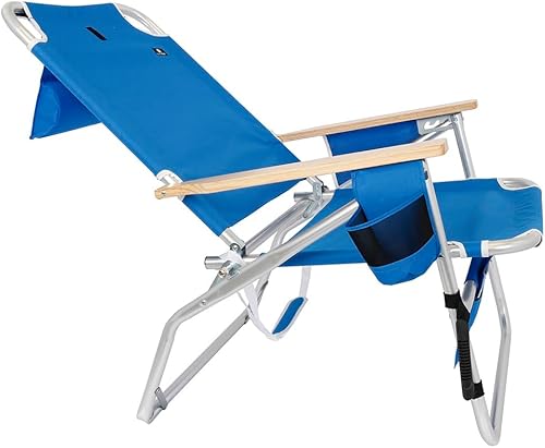 Miniatura 5 de Silla de playa grande Jumbo de 500 libras XL de aluminio resistente para grandes y altas 4 posiciones reclinables