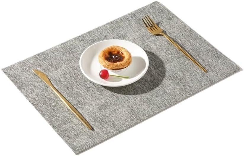 Leather Placemat Double-Sided Home Hotel Western Placemat Waterproof Thermal Insulation Mat(Black)