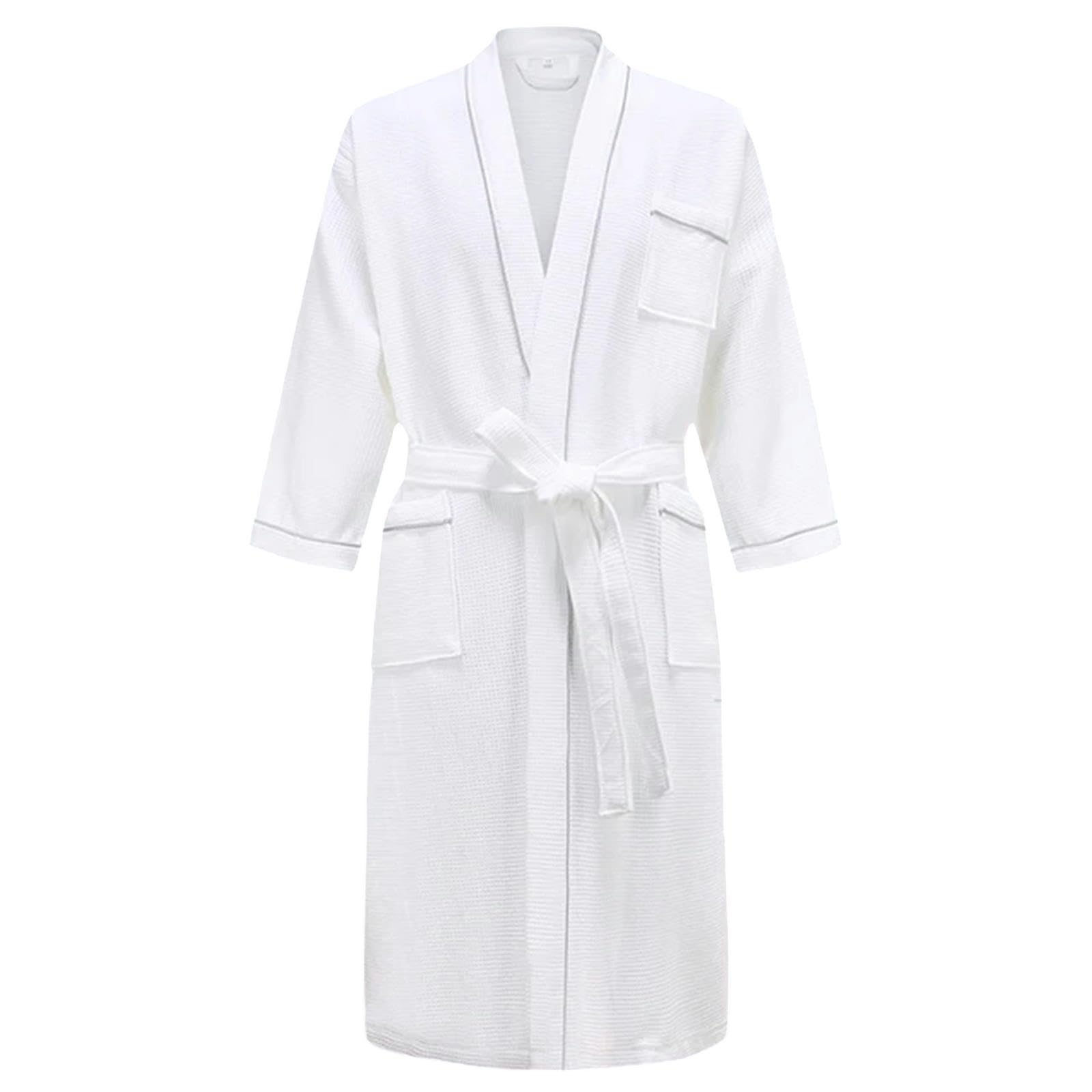 MdybF Szlafrok męski plus size bawełna szlafrok kąpielowy ssanie wody szlafrok damski spa długi szlafrok