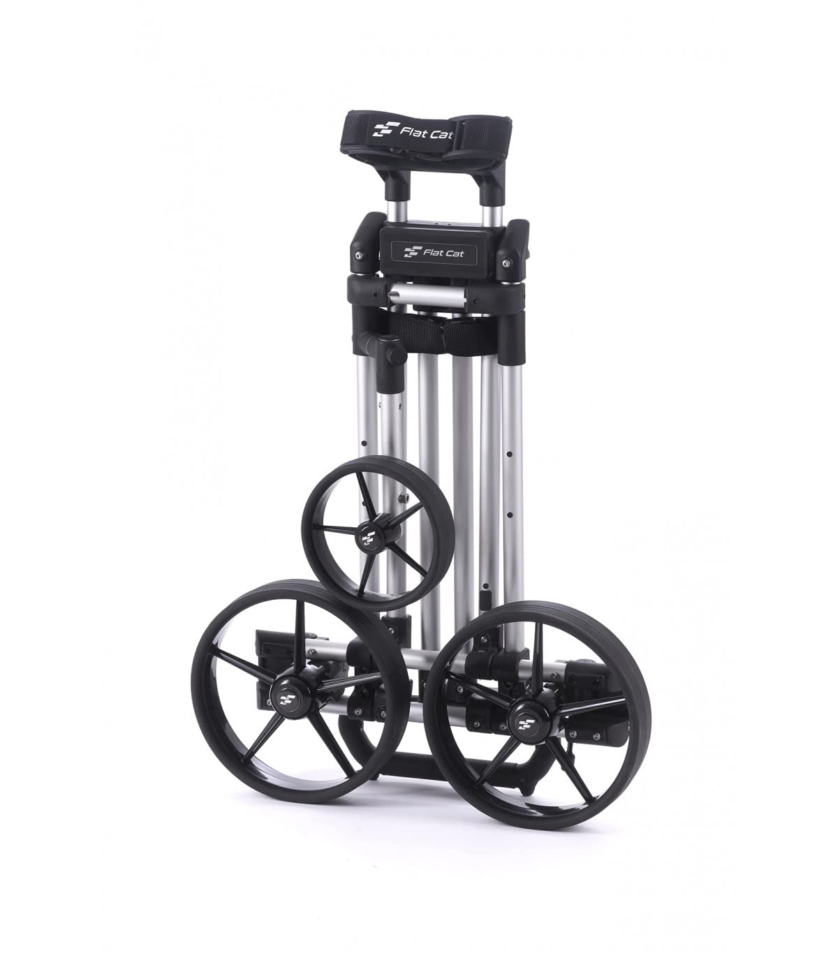 Flat Cat Push - Carrello da golf a 3 ruote, pieghevole, leggero, adattabile per uomo e donna, maneggevole, elevata stabilità