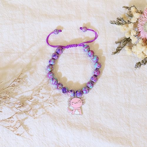 Cute Axolotl Bracelet for Her Who Loved Axolotl, Axolotl Gifts for Birthday Back To School Gifts for Axolotl Lovers Kawaii Jewelry2