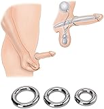SHAIMS Edelstahl -Hodengl&auml;tter -Hahnring for M&auml;nner Enhancer -Keuschheitsringe mit Schraubenschl&uuml;ssel und Schraube 39 mm/45 mm/50 mm, Penisringe (Size : 50mm)