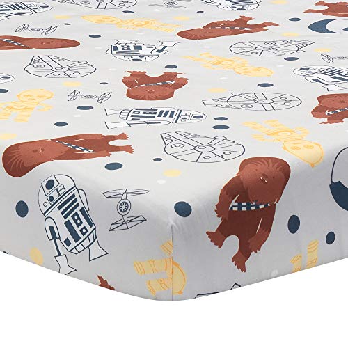 Image of Lambs & Ivy Star Wars Signature Millennium Falcon 100% Cotton Fitted Crib Sheet